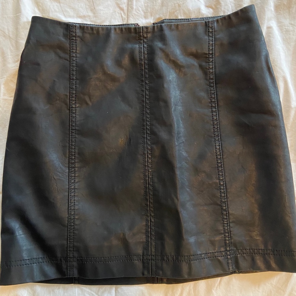 Black mini skirt